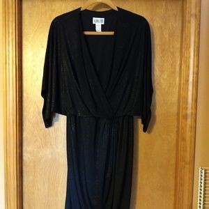 Plus Size Black Wrap Dress
